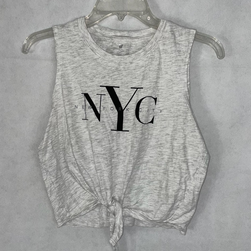 TBAR Limited NYC Tie Front Crop Top Size Small